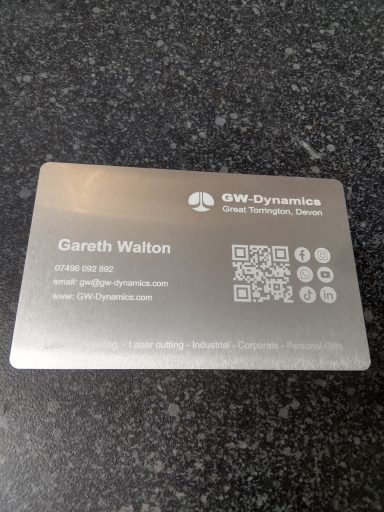 Silver aluminium premium business card