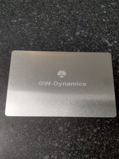 Silver aluminium premium business card