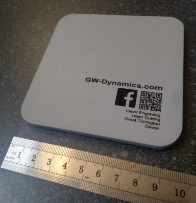 Wooden drinks coaster in grey