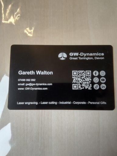 Black aluminium premium business card